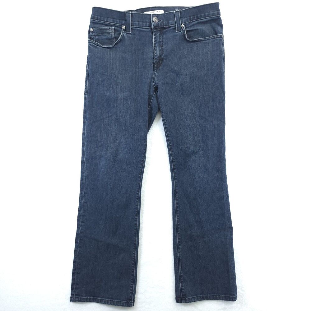 Fidelity Town Black Vintage Jeans Men's 34x28 Blue Straight Dark Wash